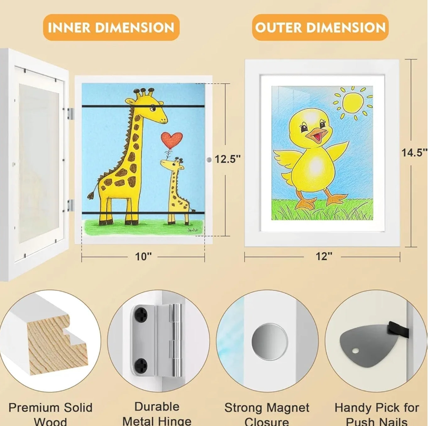 Kids Art Display Magnetic Frame