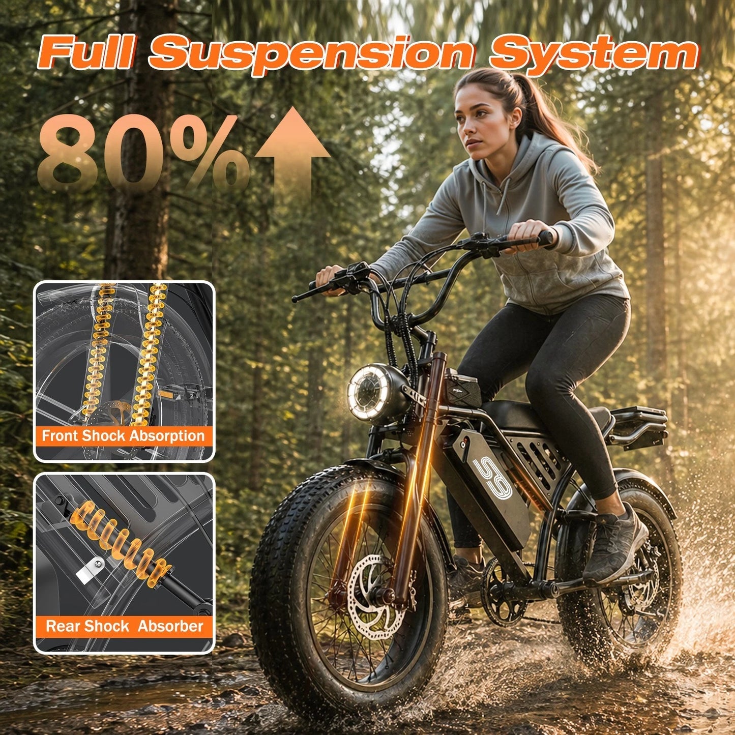 ApexRover electric mountain bike feature detail