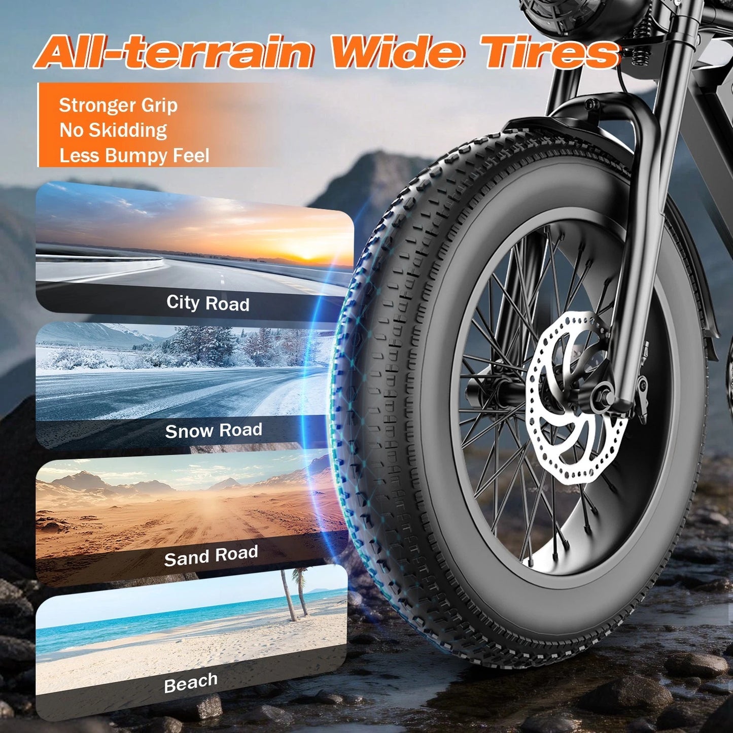 ApexRover electric bike suspension detail