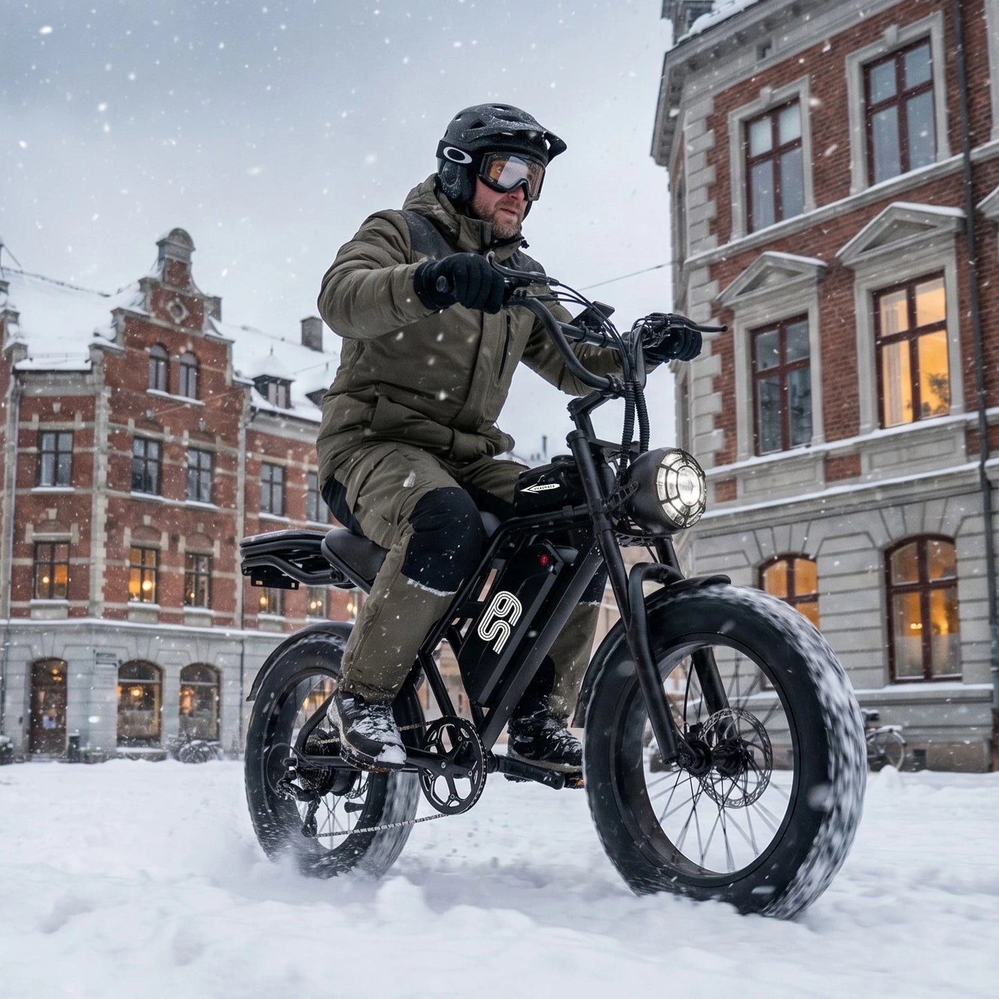 ApexRover electric bike frame and tire detail
