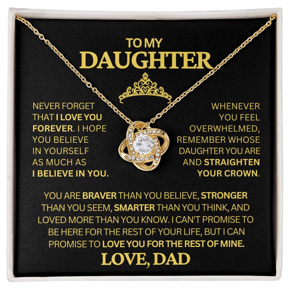 To My Daughter Necklace From Dad