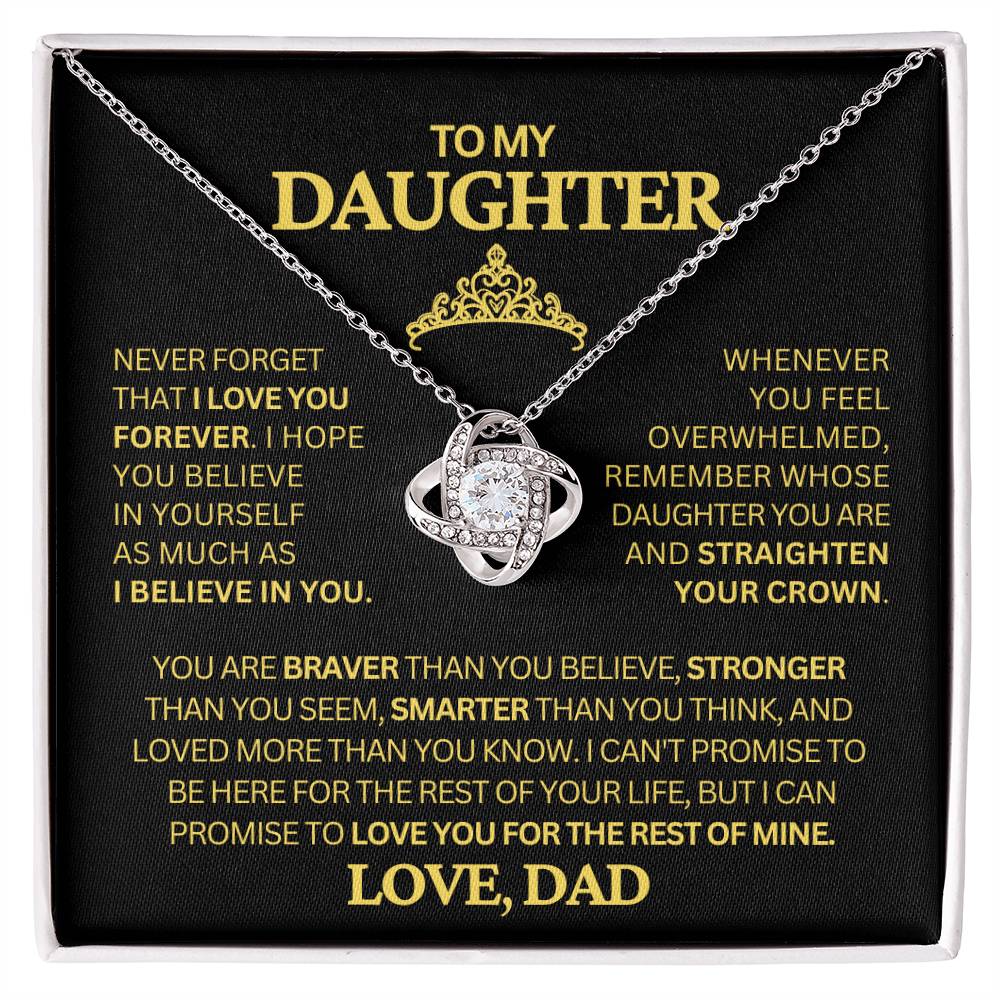 To My Daughter Necklace From Dad