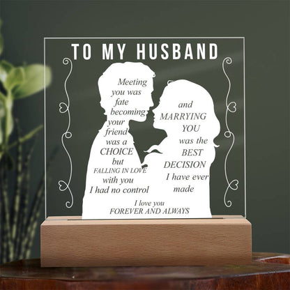 Husband LED Plaque for Father's Day