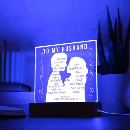 Husband LED Plaque for Father's Day