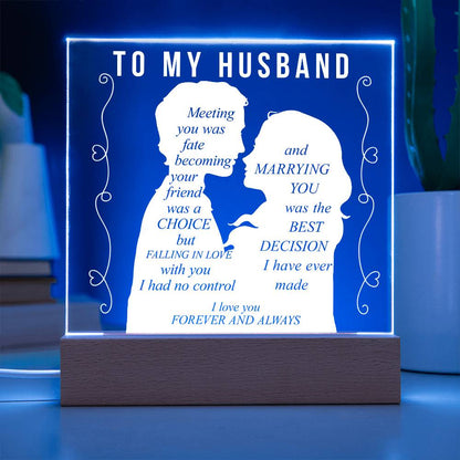 Husband LED Plaque for Father's Day