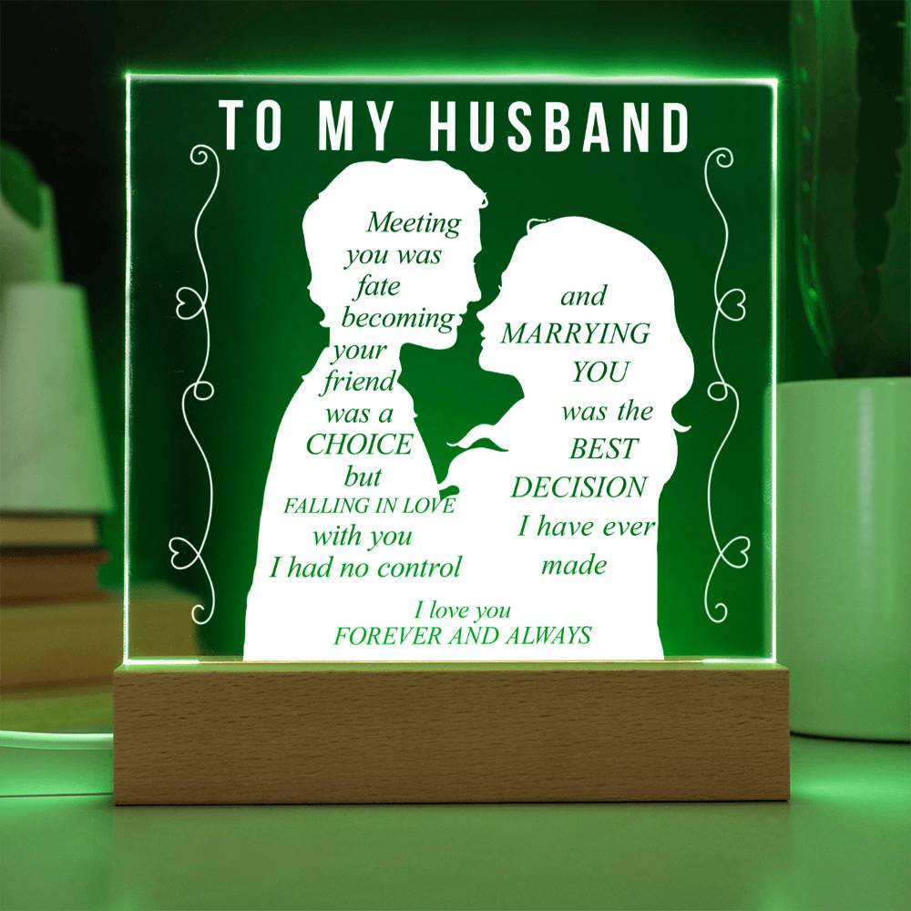 Husband LED Plaque for Father's Day