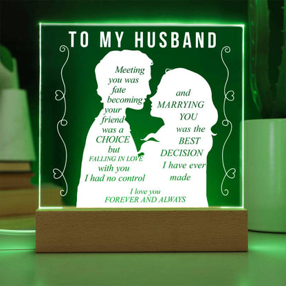 Husband LED Plaque for Father's Day