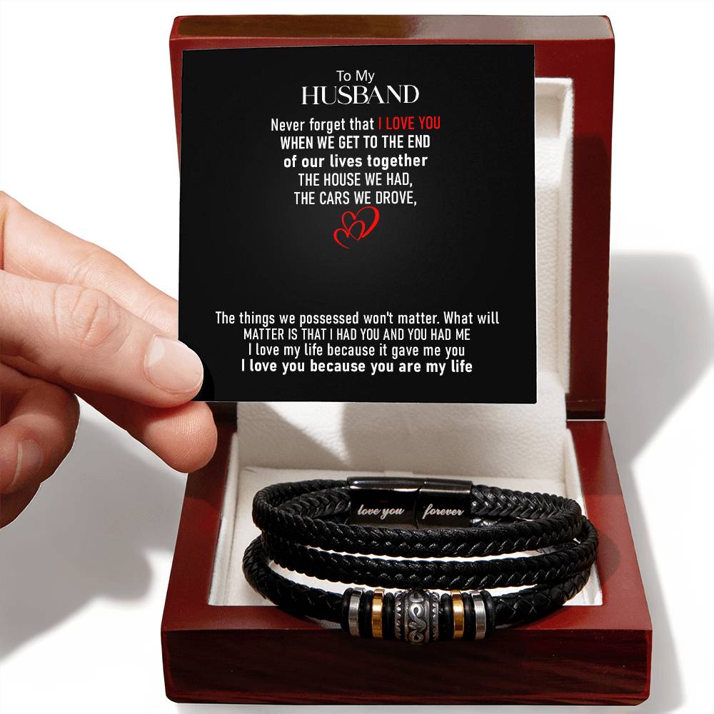 To My Husband | Men's "Love You Forever" Bracelet