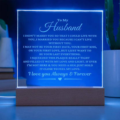 To My Husband Acrylic Plaque