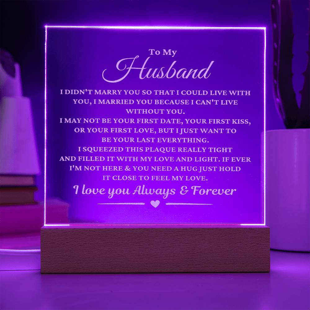 To My Husband Acrylic Plaque