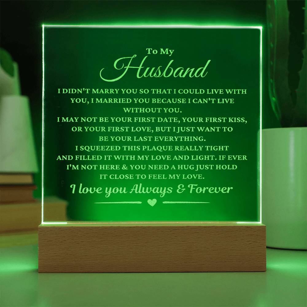 To My Husband Acrylic Plaque