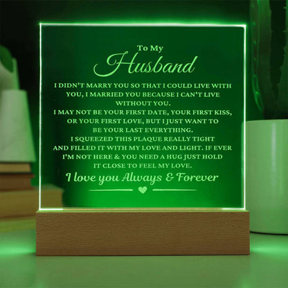 To My Husband Acrylic Plaque