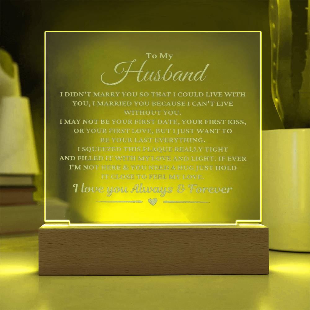 To My Husband Acrylic Plaque