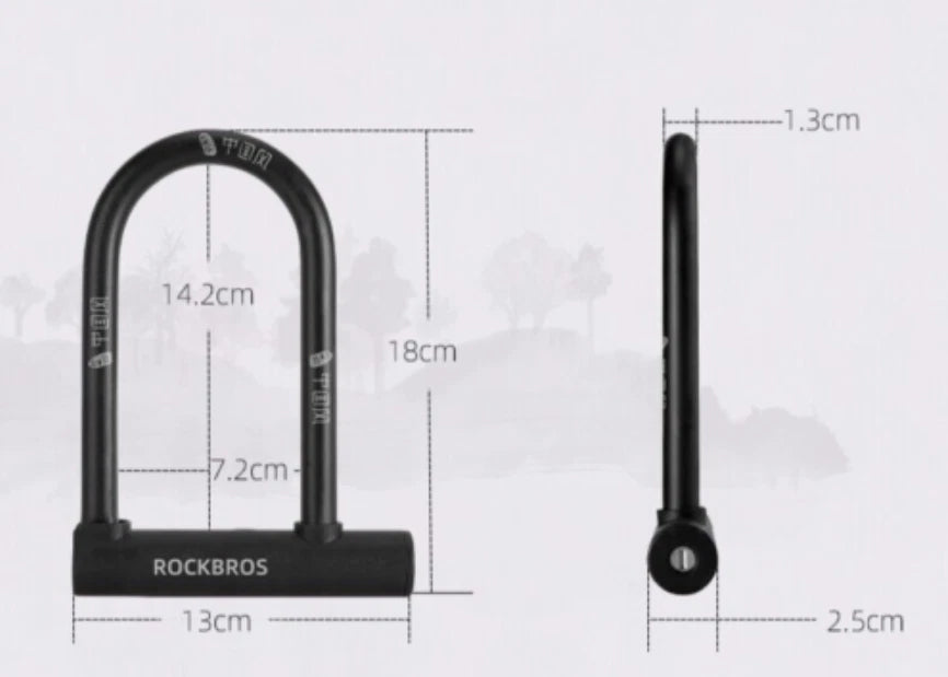 RideGuard Mini compact e-bike U-lock product detail