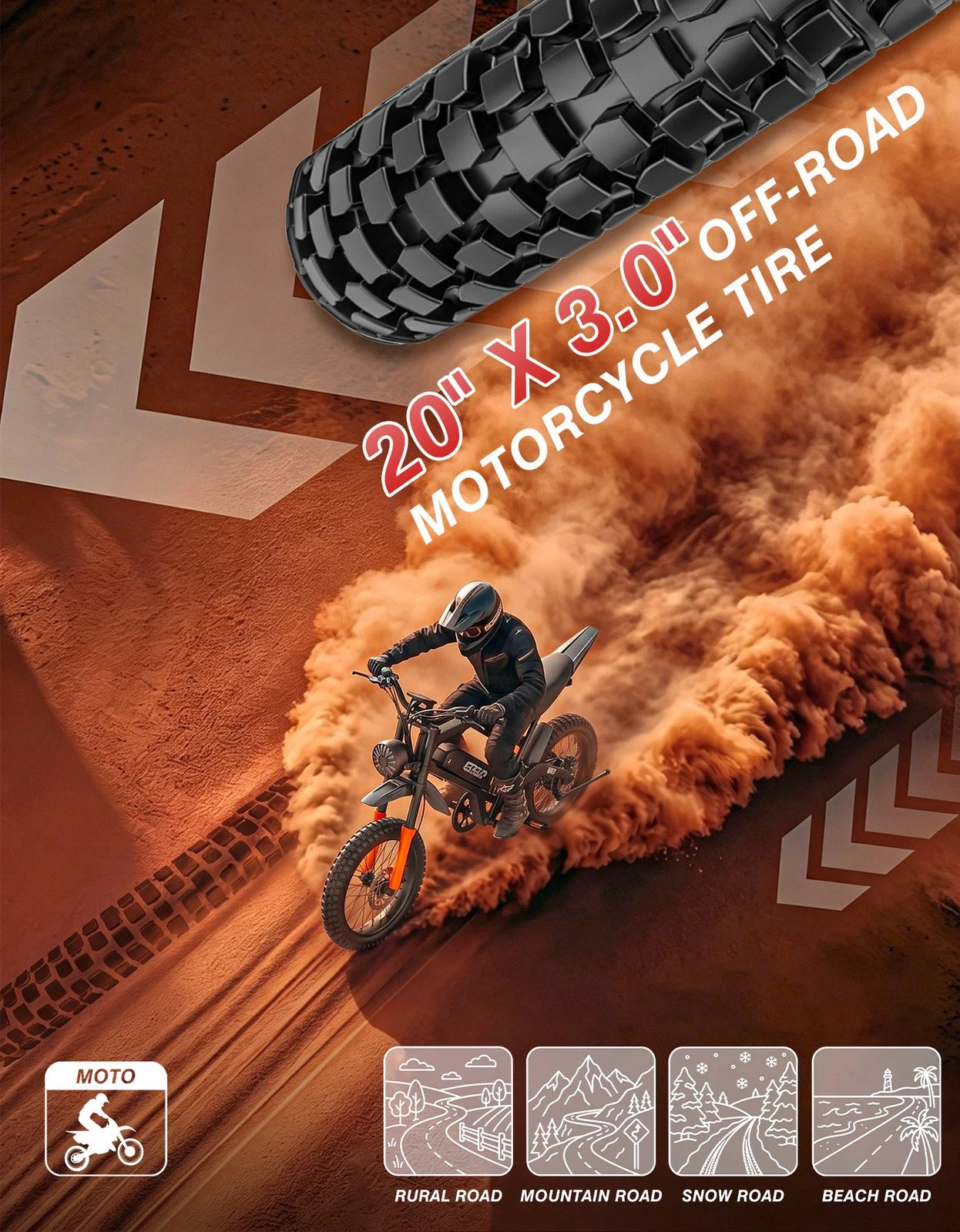RidgeRacer fat tire electric dirt bike detail