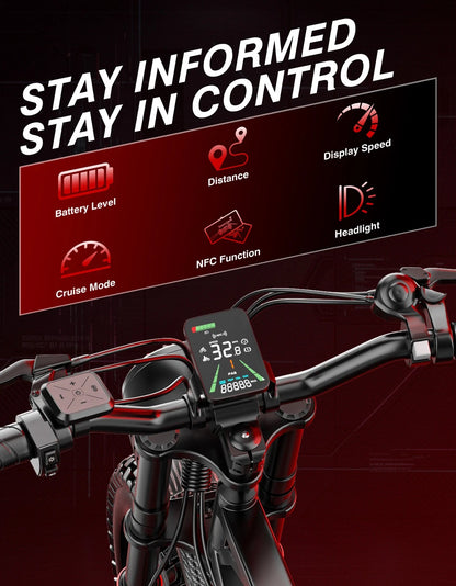 RidgeRacer electric dirt bike fat tire detail