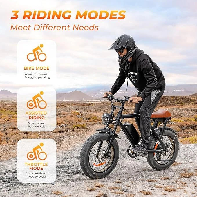 MEGAWHEELS 1500W fat tire and frame detail