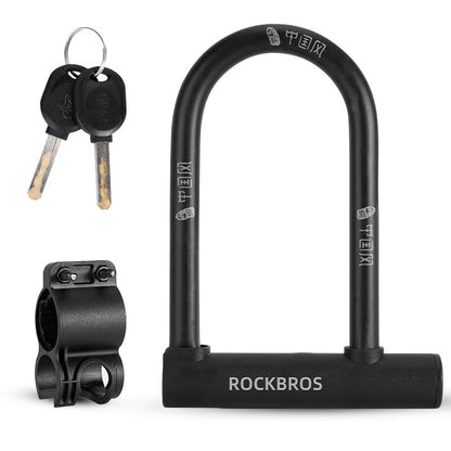 RideGuard Mini reinforced carbon-steel U-lock for bike and e-bike security