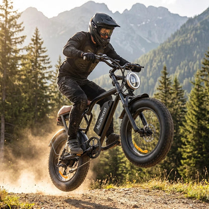 MEGAWHEELS 1500W fat-tire e-bike detail